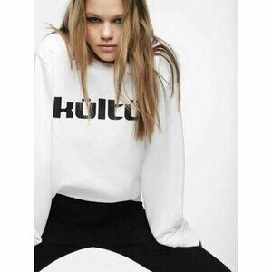 Diesel Womens White F-Just-XA-FL Sweatshirt Sze S 